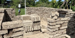 Clay brick building in Thailand