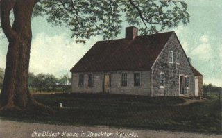 The oldest house in Brockton Heights, a Cape Cod cottage, on a 1910 postcard